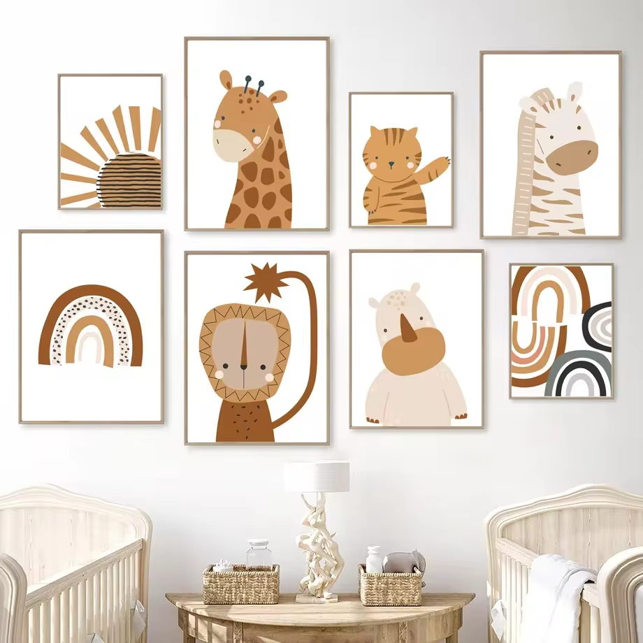 Rainbow Sun Lion Dinosaur Alph - Baby Nursery Mirror avis et prix