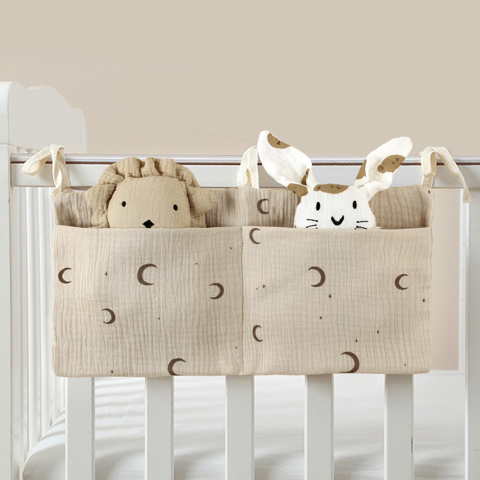New Cotton Bedside Diaper Bag  - Baby Nursery Trolley avis et prix