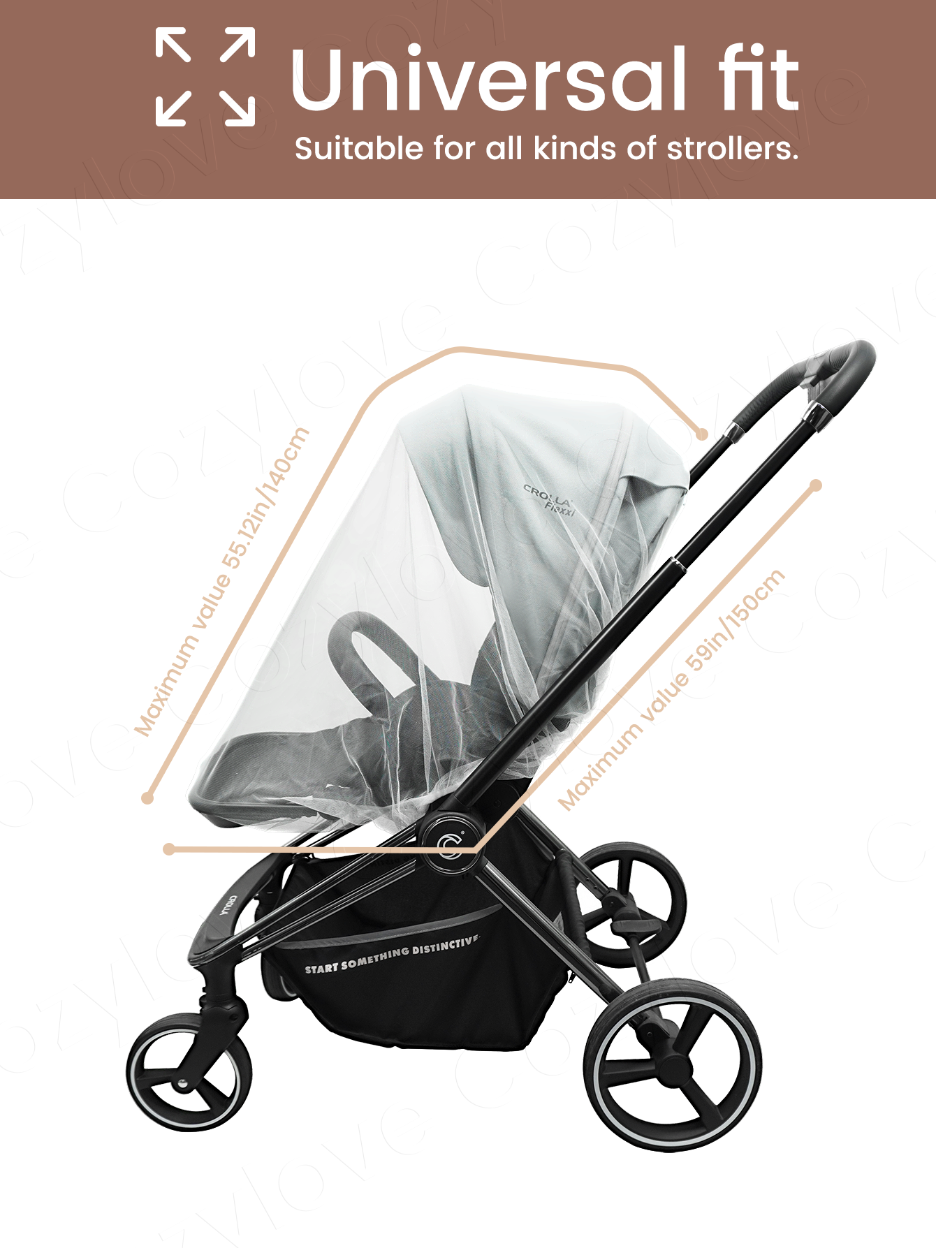 Universal Stroller Mosquito Ne - Baby Nursery Trolley avis et prix