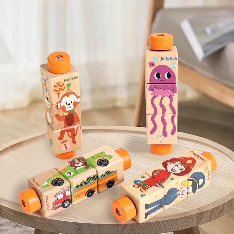 Baby Wooden Rotating Jigsaw Pu - Baby Nursery Mobile avis et prix