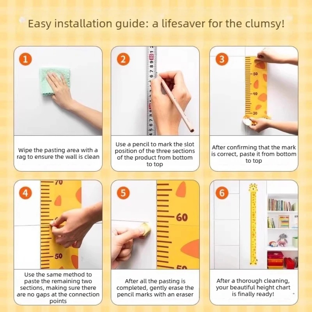 Cute Cartoon Height Sticker Un - Baby Nursery Wall Decals avis et prix