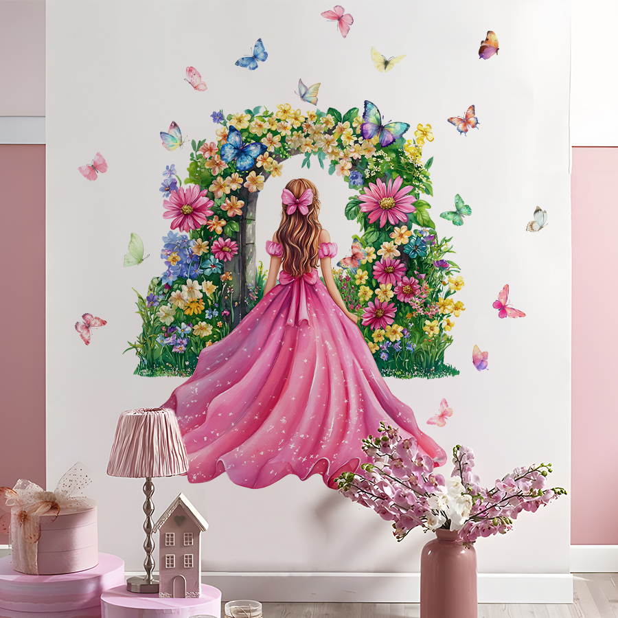 Girl Moon Butterflies Wall Sti - Baby Nursery Ideas Girl avis et prix