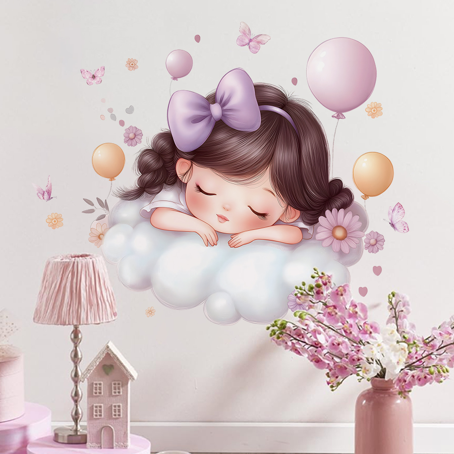 Girl Moon Butterflies Wall Sti - Baby Nursery Ideas Girl avis et prix
