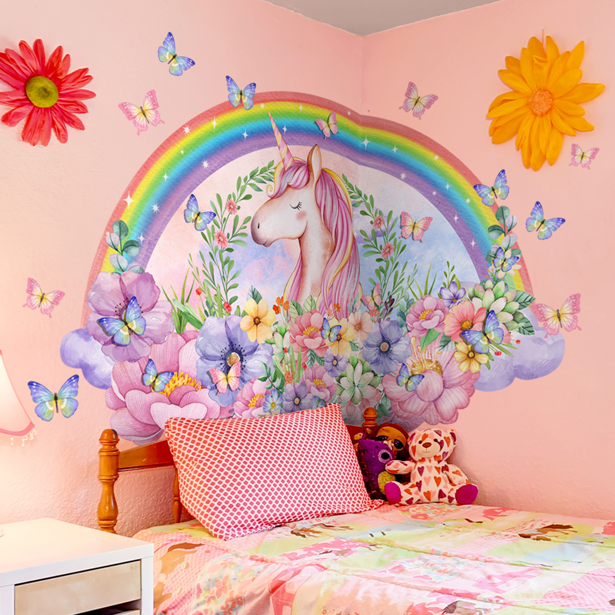 Large Unicorn Vinyl Child Wall - Baby Nursery Ideas Girl avis et prix
