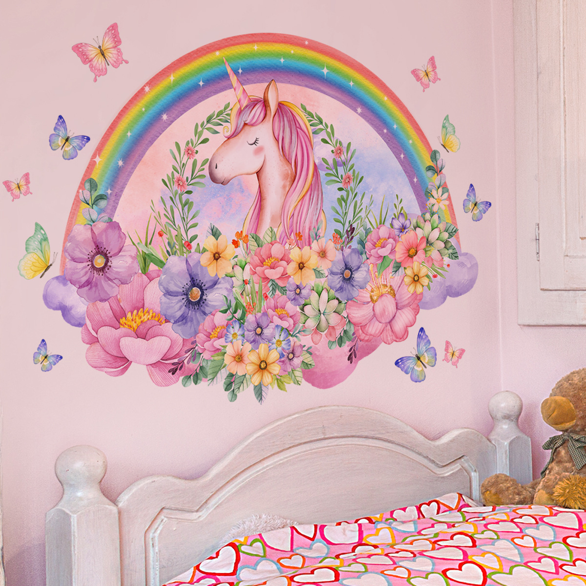 Large Unicorn Vinyl Child Wall - Baby Nursery Ideas Girl avis et prix