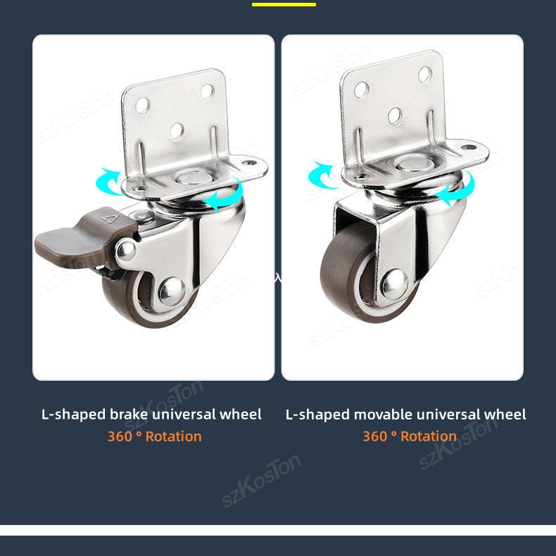 4pcs L-shaped Furniture Caster - Baby Nursery Trolley avis et prix