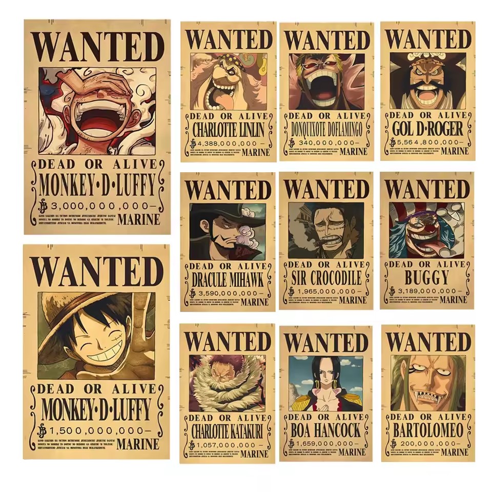 Anime One Piece Bounty Wanted  - Baby Nursery Wall Decals avis et prix