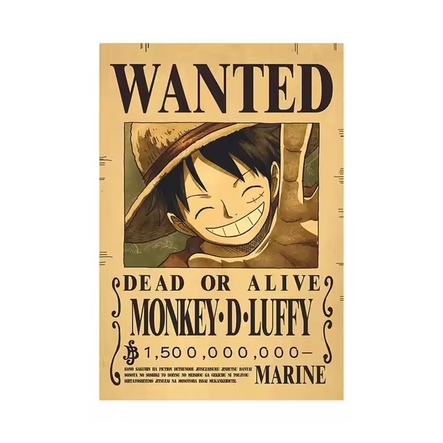 Anime One Piece Bounty Wanted  - Baby Nursery Wall Decals avis et prix