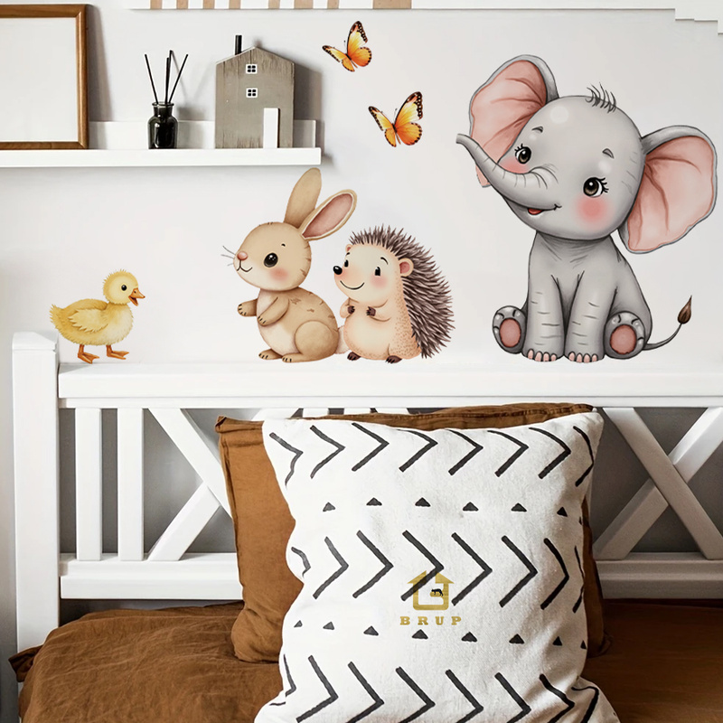 Cartoon Animal Wall Sticker -  - Baby Nursery Wall Decor avis et prix