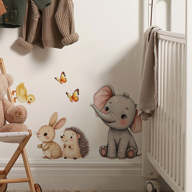 Cartoon Animal Wall Sticker -  - Baby Nursery Wall Decor avis et prix