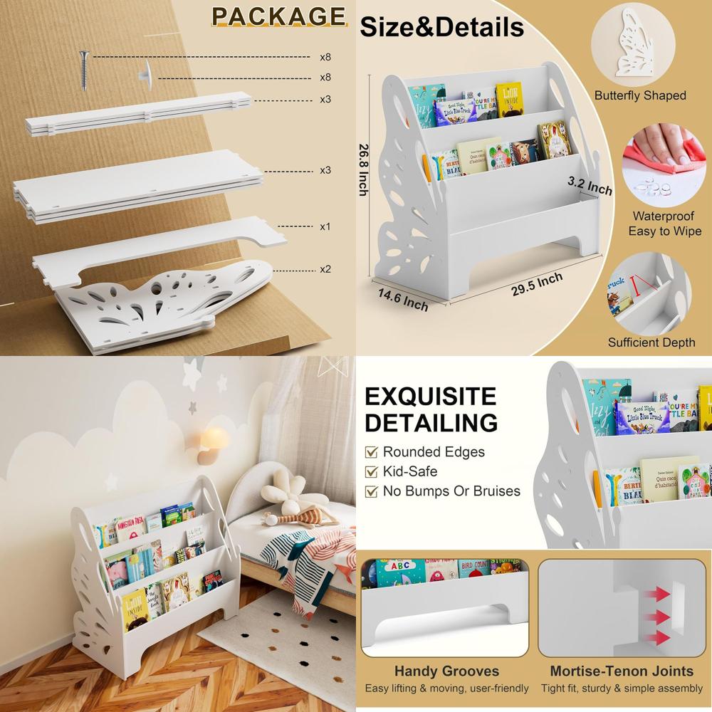 3 Tier Kids Bookshel - Nursery - Baby Nursery Bookcase avis et prix