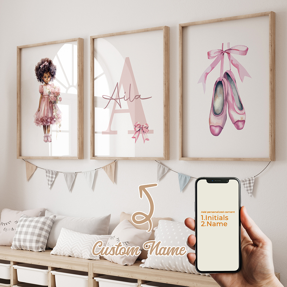 3pcs Personalized Custom Name  - Baby Nursery Prints avis et prix
