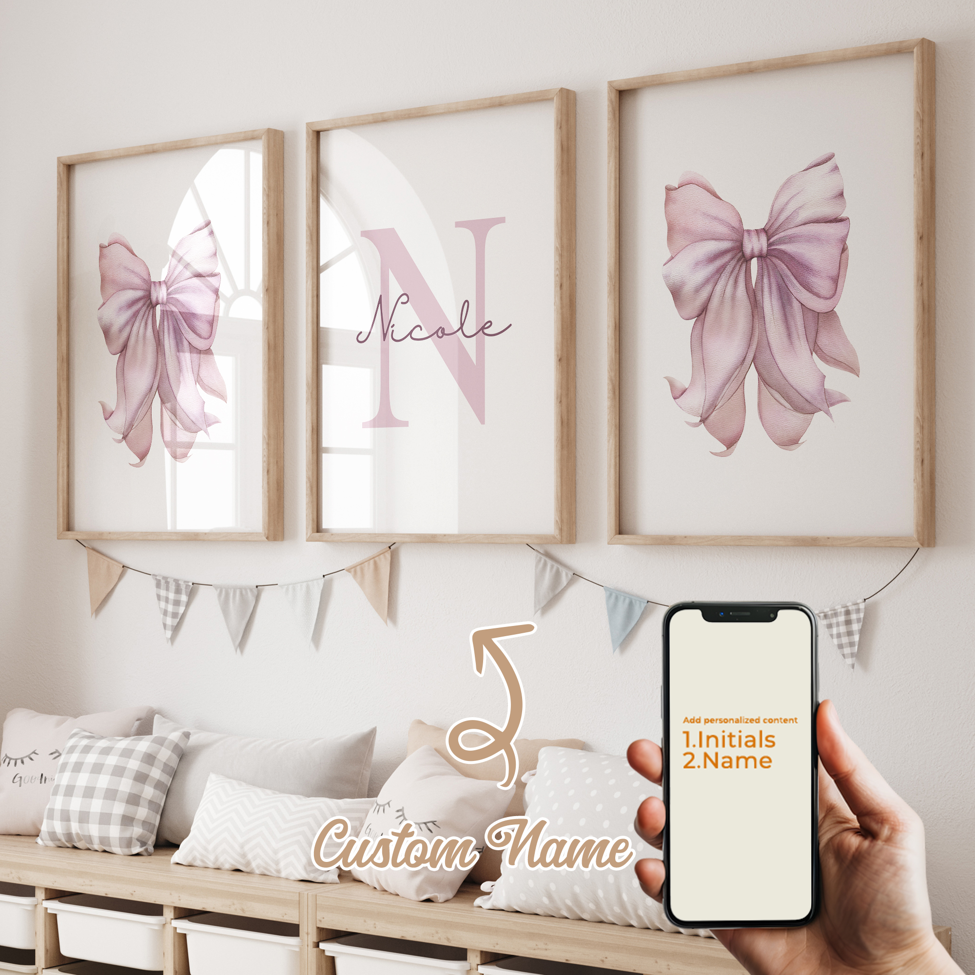 3pcs Personalized Custom Name  - Baby Nursery Prints avis et prix