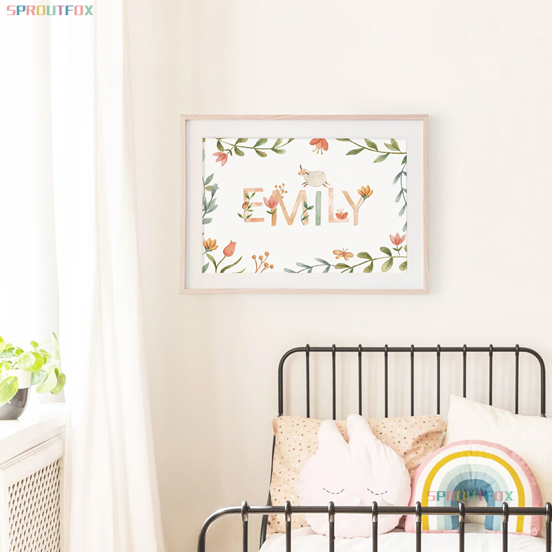 Nursery Canvas Painting Name C - Baby Nursery Animal Prints avis et prix