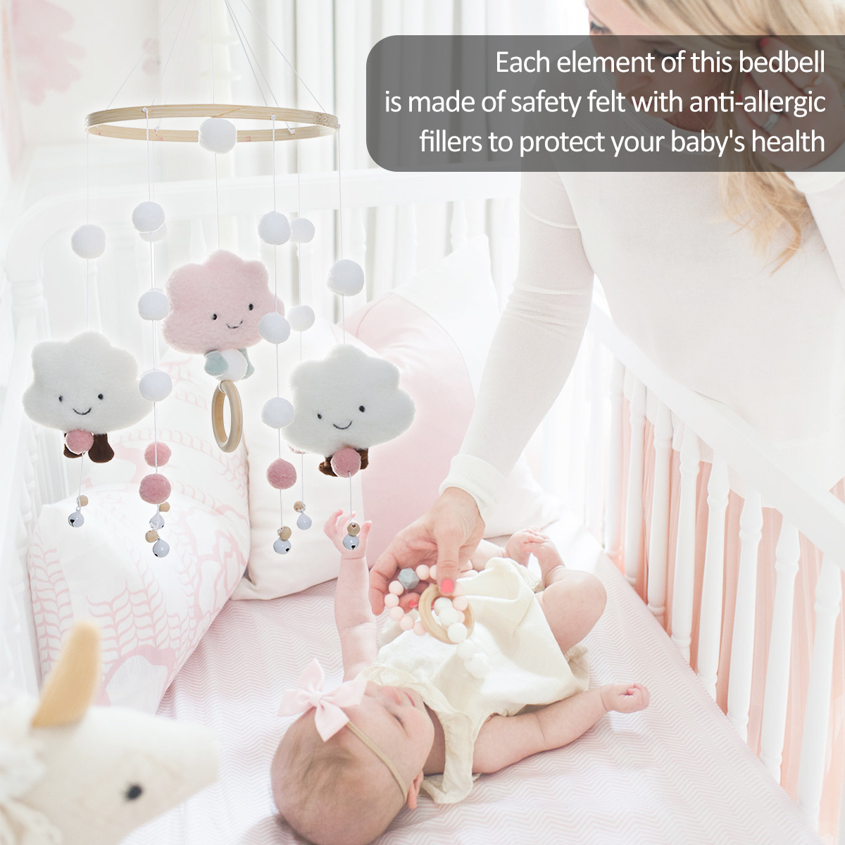 Mobile Wind Chimes with Cloud  - Baby Nursery Mobile avis et prix