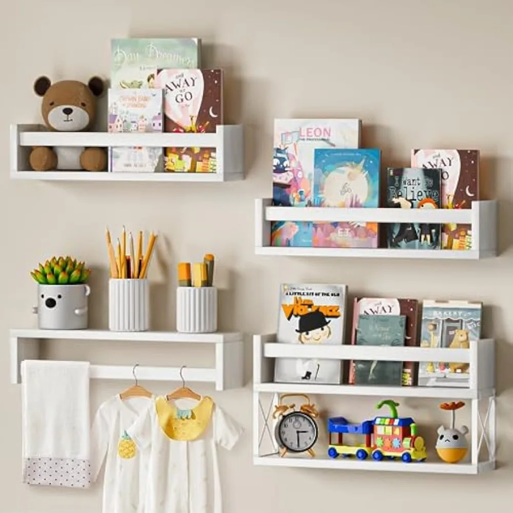 QimCoor Nursery Book Shelves S - Baby Nursery Floating Shelves avis et prix