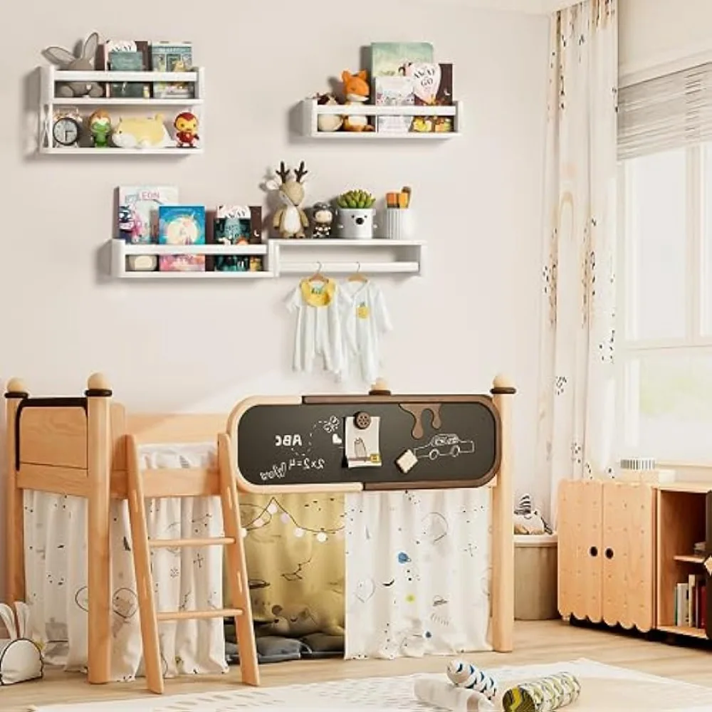 QimCoor Nursery Book Shelves S - Baby Nursery Floating Shelves avis et prix