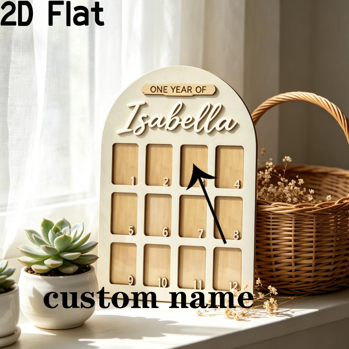 1Pc Custom Photo Record Board  - Baby Nursery Baby avis et prix