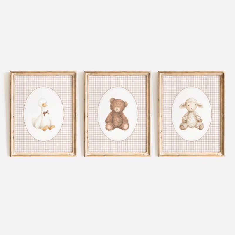 Nursery Print Set Animals, Cot - Baby Nursery Gender Neutral avis et prix