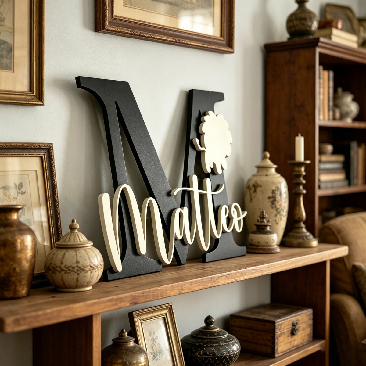 1Pc Custom Lion Name & Initial - Baby Nursery Baby avis et prix