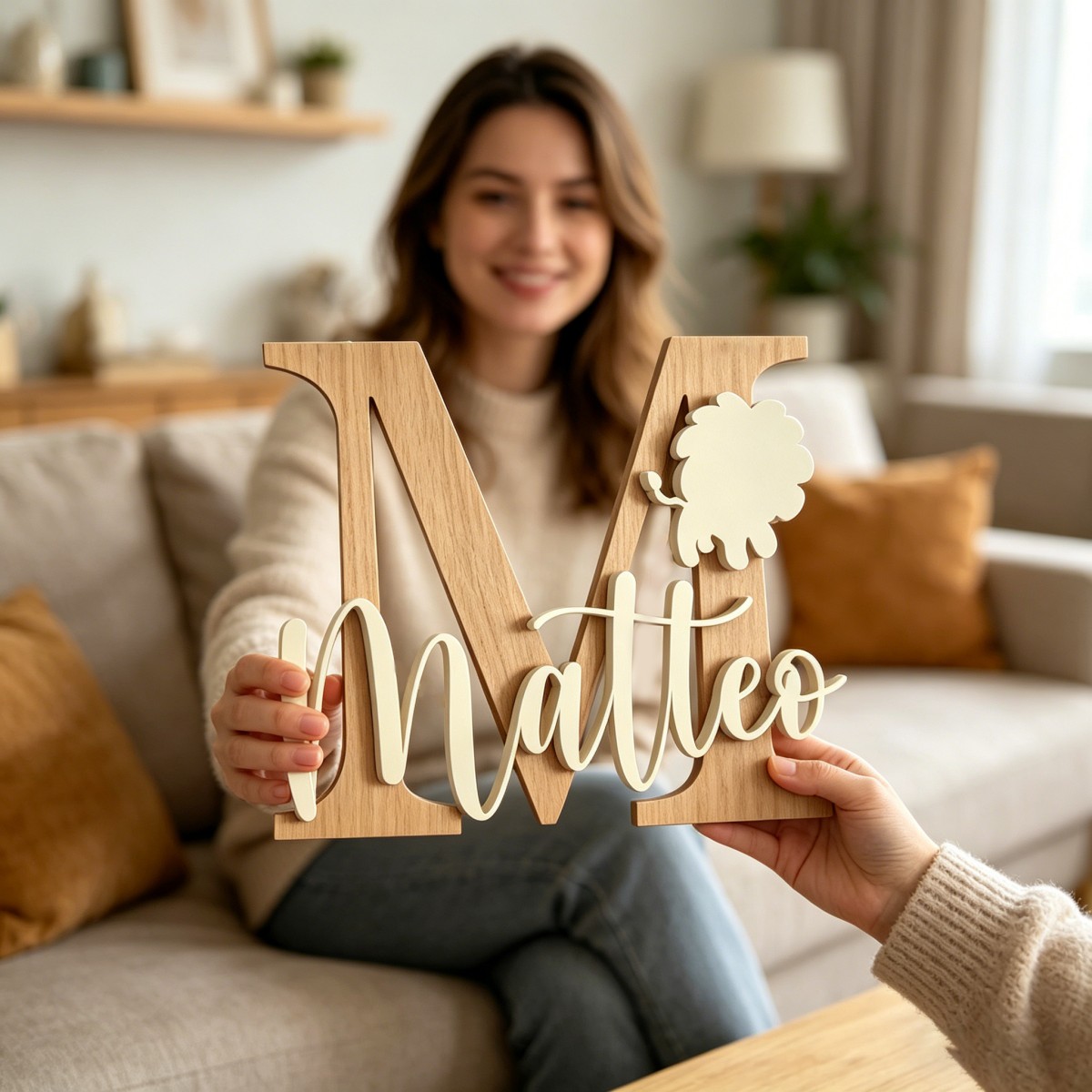 1Pc Custom Lion Name & Initial - Baby Nursery Baby avis et prix