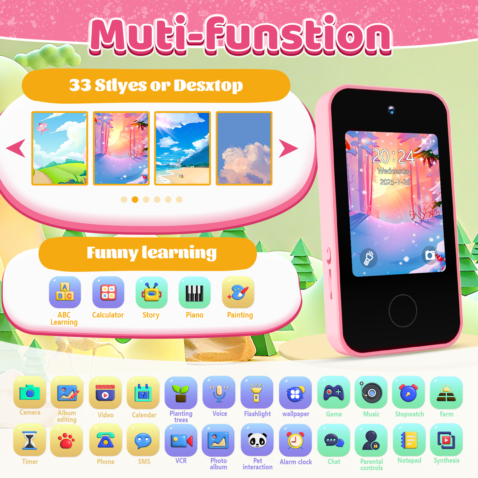 Unicorn Kids Smart Phone Camer - Baby Nursery Mobile avis et prix