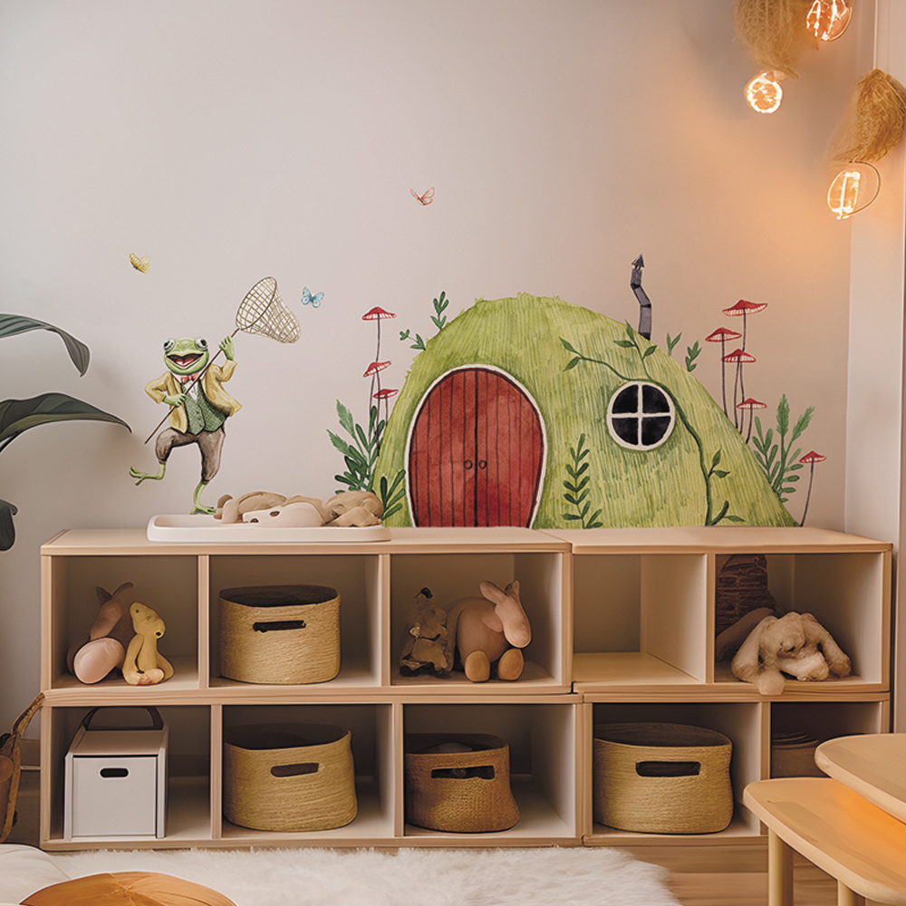 Boho Fabric Mushroom House  An - Baby Nursery Fabric avis et prix