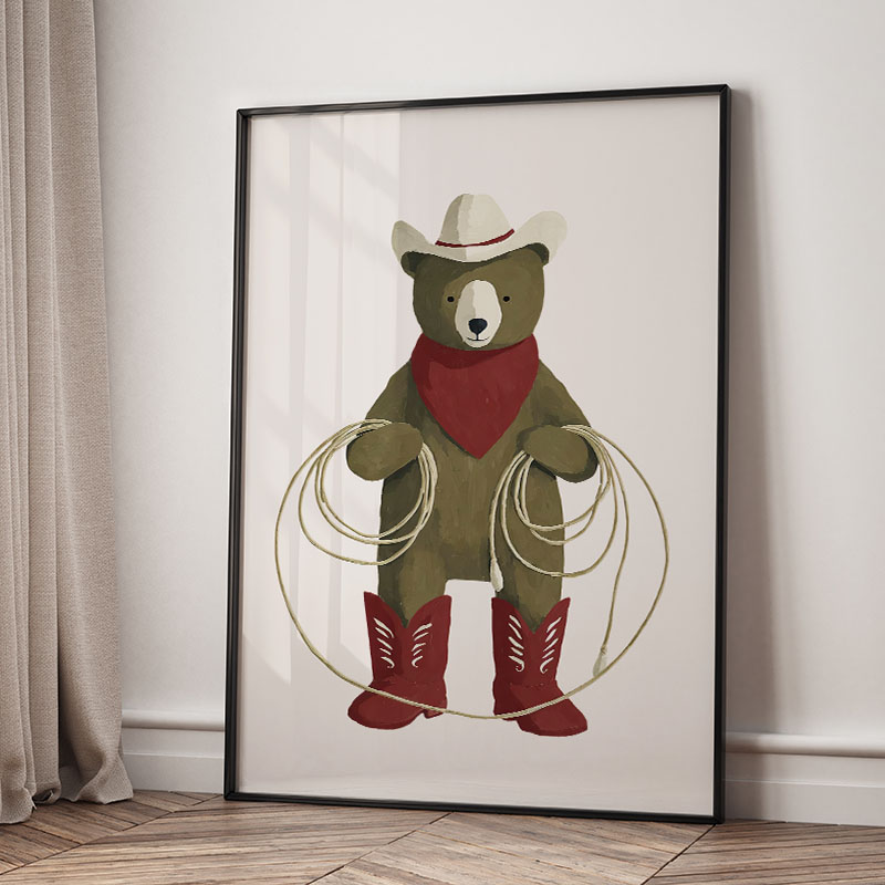Funny Cartoon Animal Car Ballo - Baby Nursery Prints avis et prix