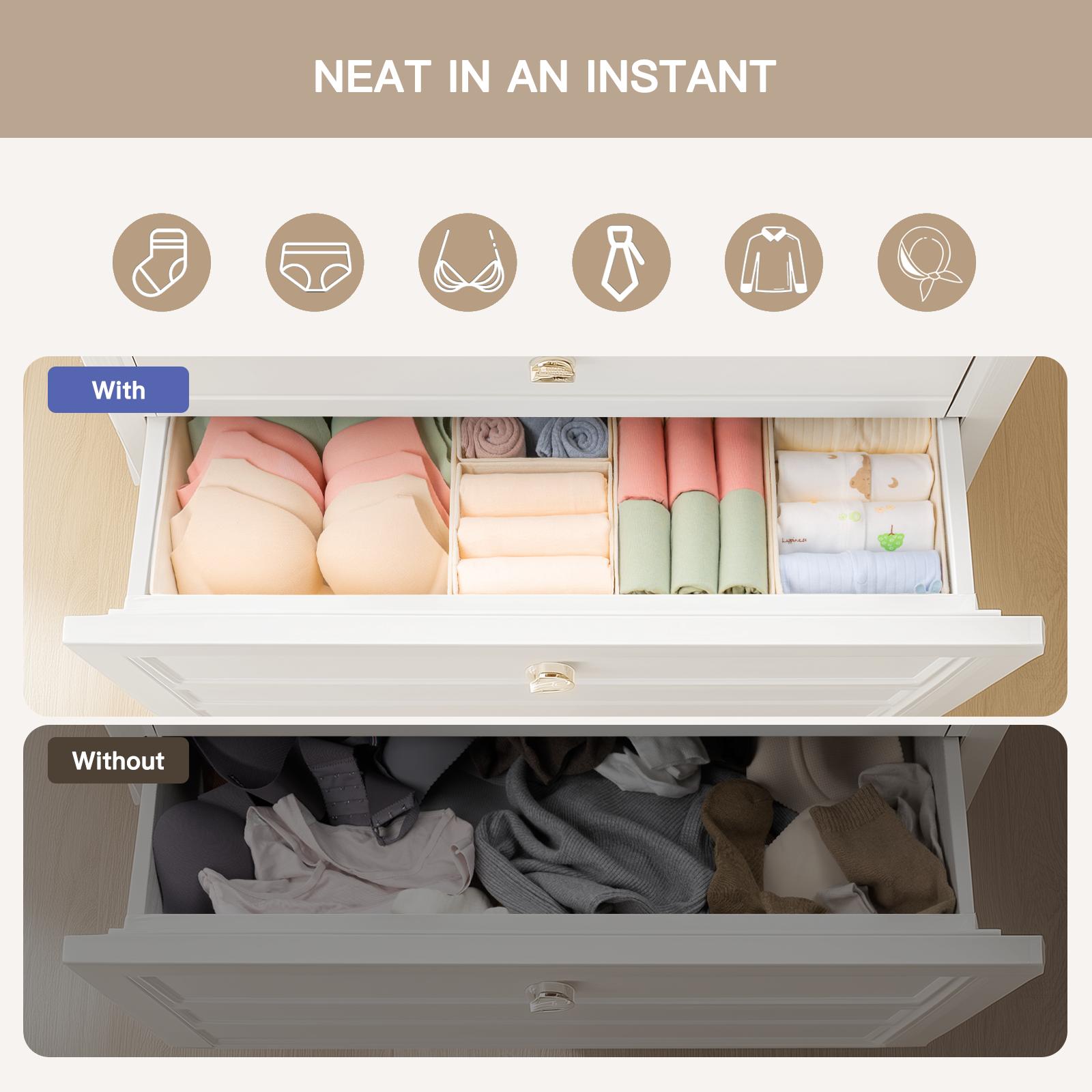 10Pcs Foldable Plastic Drawer  - Baby Nursery Closet Organization avis et prix