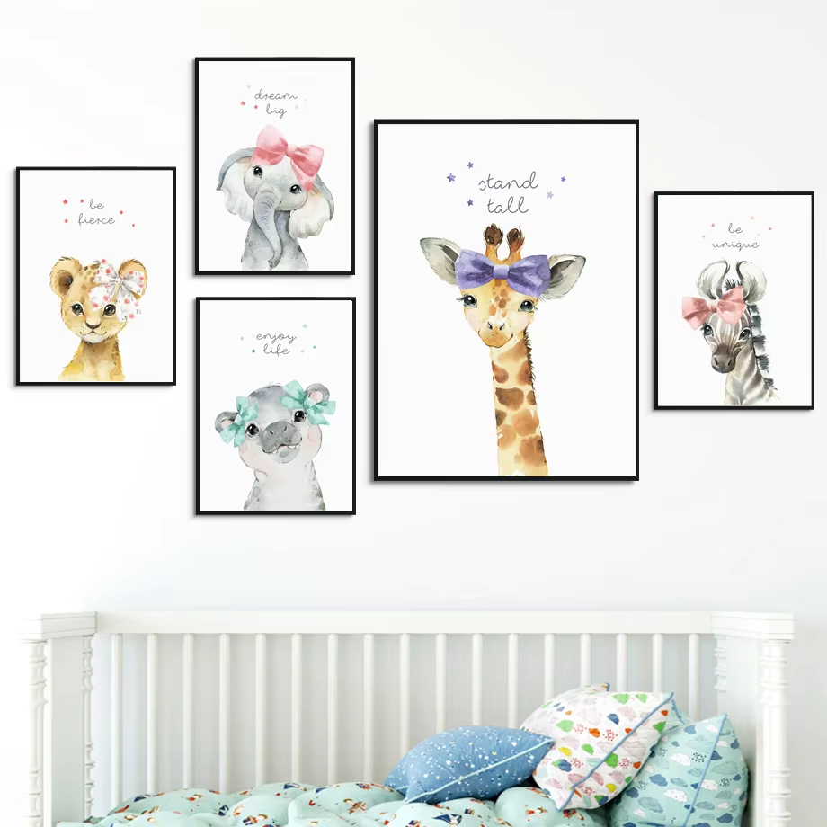 Lion Zebra Giraffe Elephant Hi - Baby Nursery Mirror avis et prix