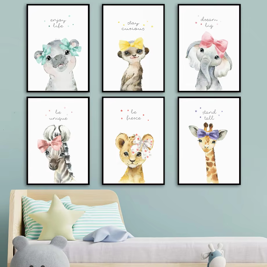 Lion Zebra Giraffe Elephant Hi - Baby Nursery Mirror avis et prix