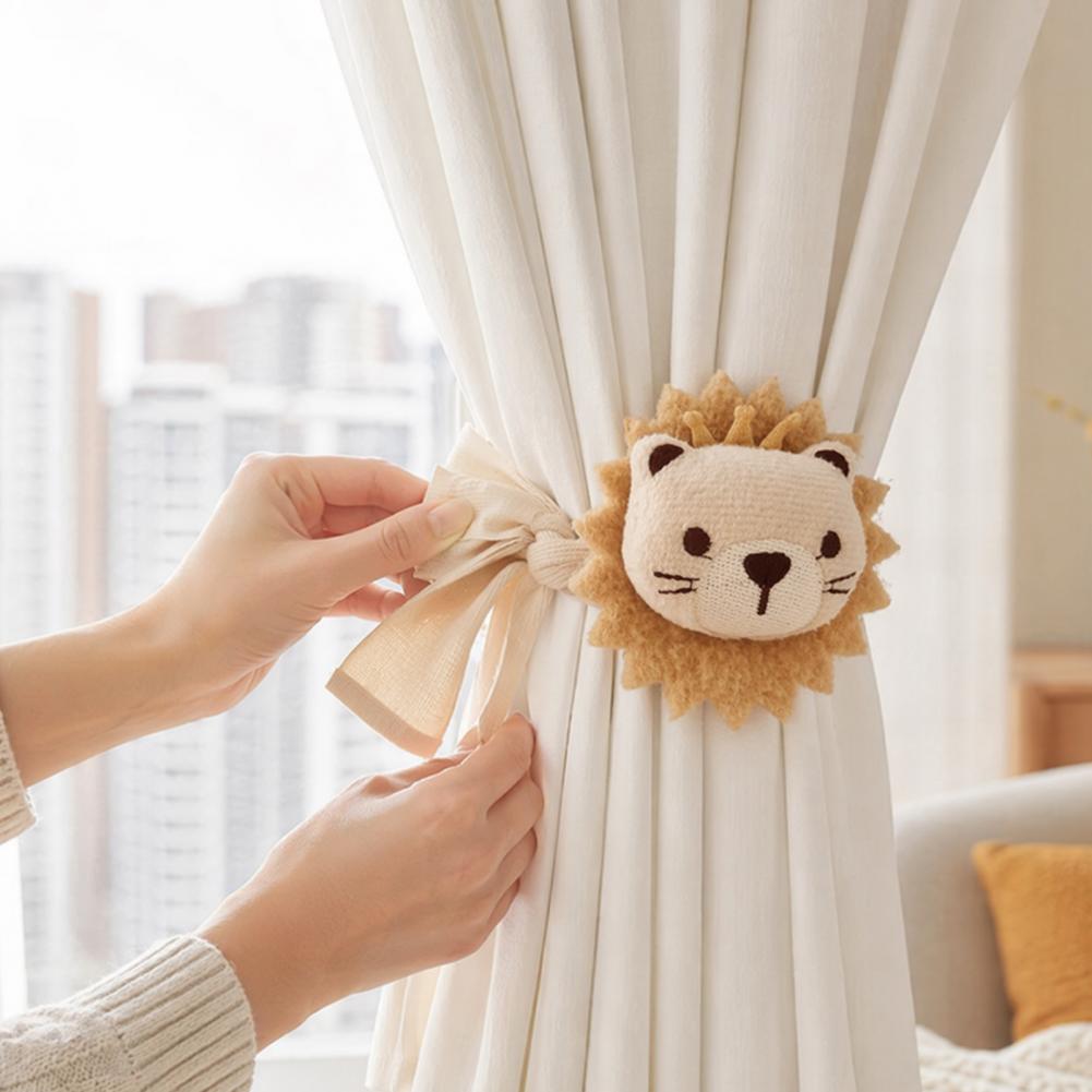 Plush Curtain Holder Lion Curt - Baby Nursery Fabric avis et prix
