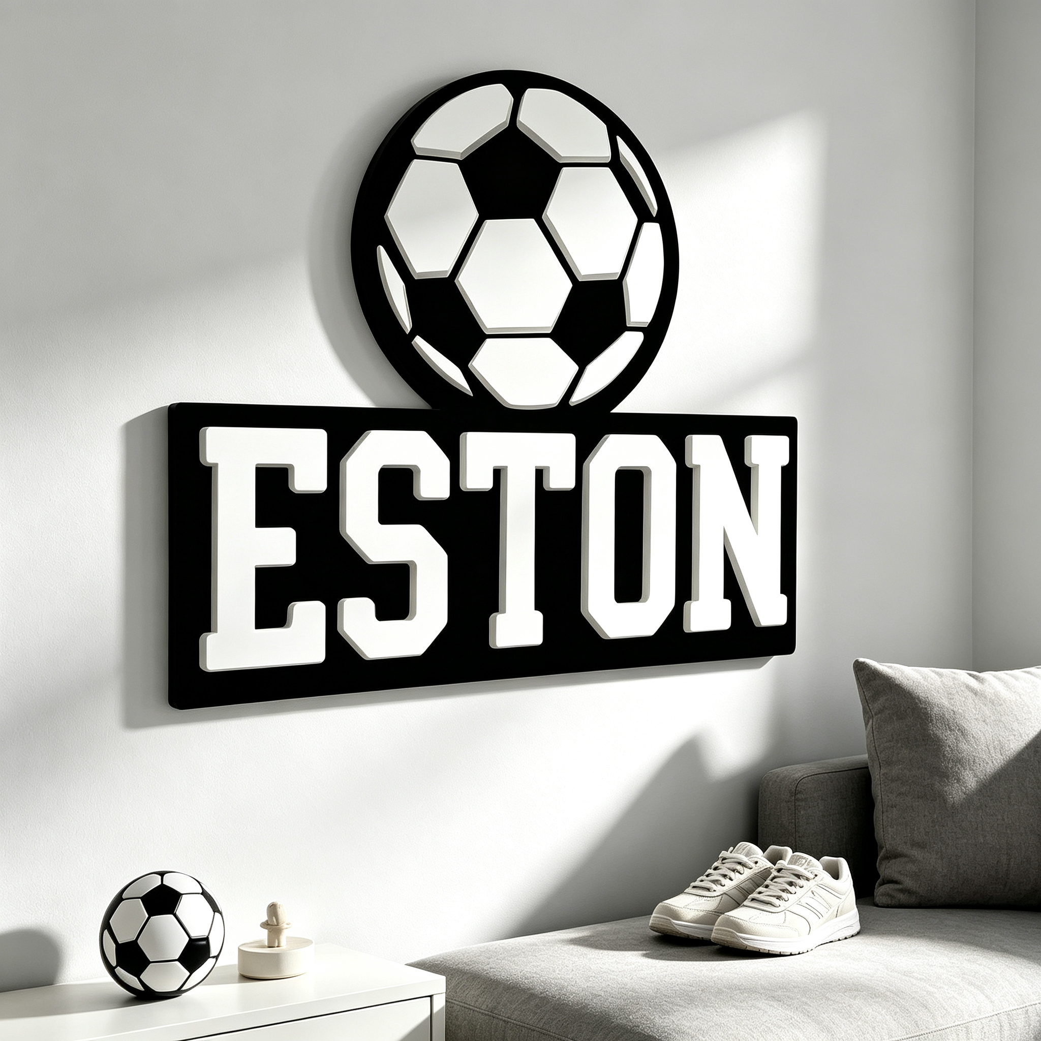 1Pc Custom Football Style Wood - Baby Nursery Wall Decor avis et prix