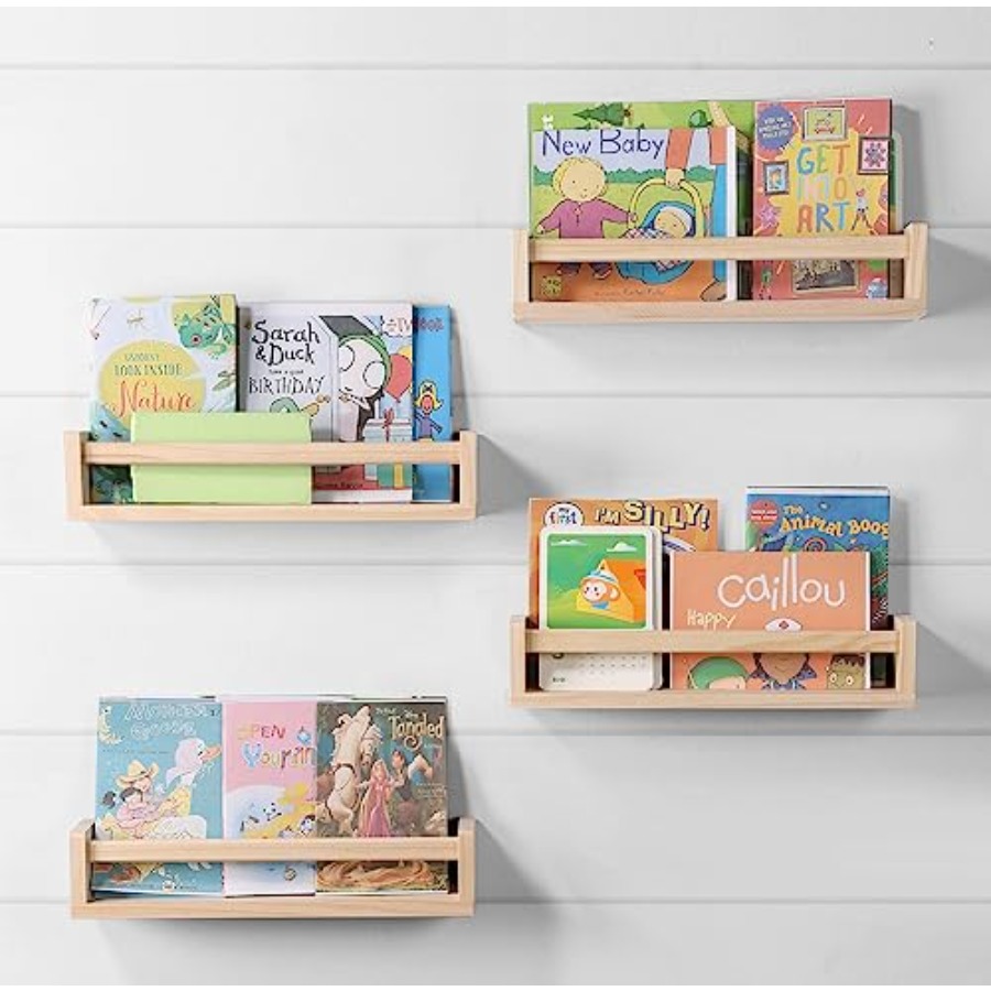 Nursery Room Shelves Set of 4, - Baby Nursery Floating Shelves avis et prix