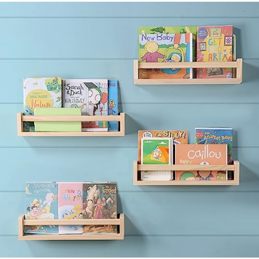 Nursery Room Shelves Set of 4, - Baby Nursery Floating Shelves avis et prix