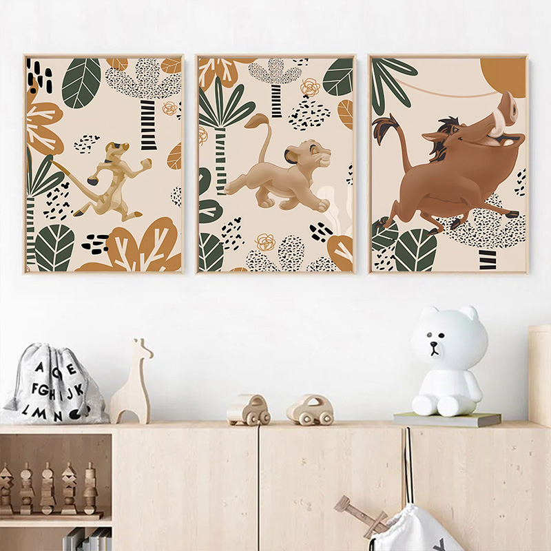 Kid Lion King Boho Posters and - Baby Nursery Animal Prints avis et prix