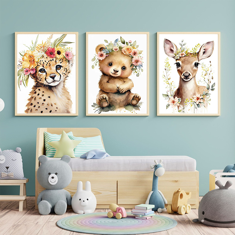 Baby Bear Bunny Deer Raccoon O - Baby Nursery Mirror avis et prix