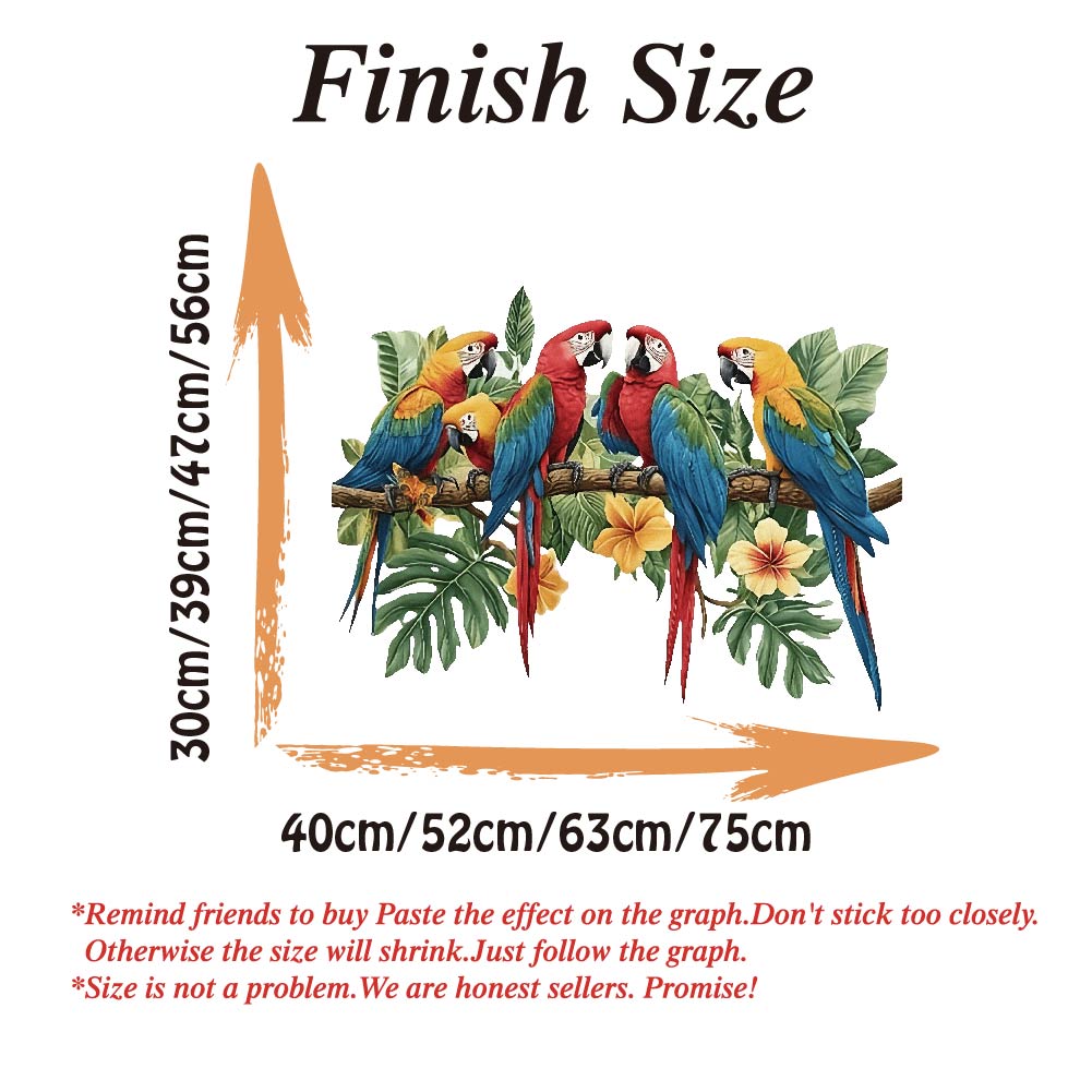 3Pcs Parrots on Branch Wall St - Baby Nursery Wall Decals avis et prix
