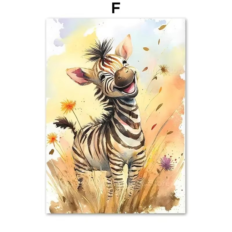 Watercolor Lion Giraffe Tiger  - Baby Nursery Prints avis et prix