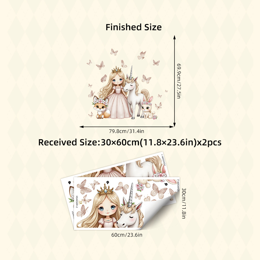 Cartoon Girl Unicorn Vinyl Chi - Baby Nursery Ideas Girl avis et prix