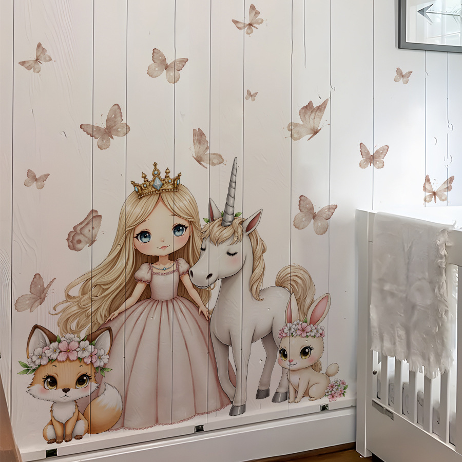 Cartoon Girl Unicorn Vinyl Chi - Baby Nursery Ideas Girl avis et prix