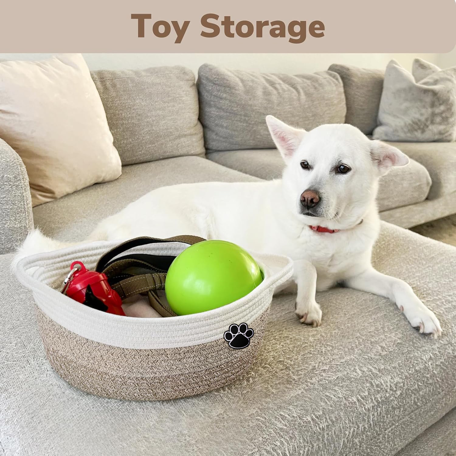 Dog Toy Basket Small Gift Bask - Baby Nursery Fabric avis et prix
