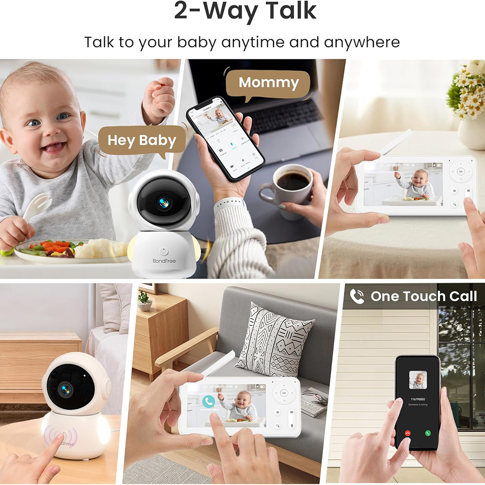 2K Baby Monitor with 2 Cameras - Baby Nursery Mobile avis et prix