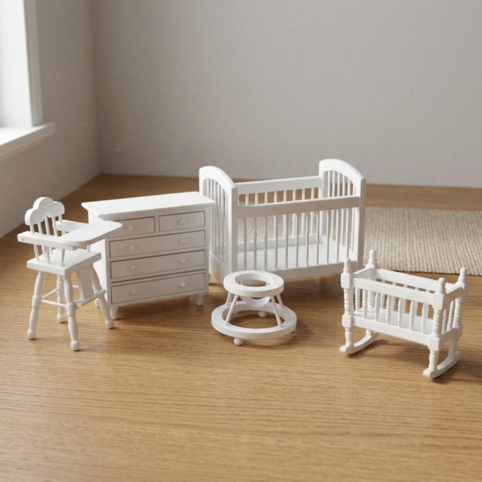 5 Pieces Dollhouse Nursery Set - Baby Nursery Closet avis et prix