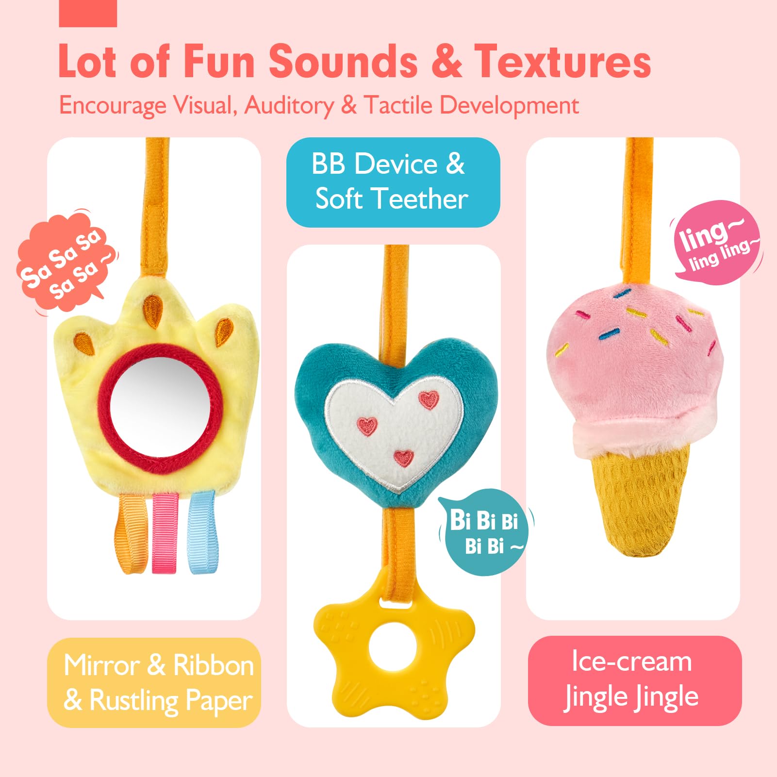 Car Seat Toys for Babies Rattl - Baby Nursery Set avis et prix