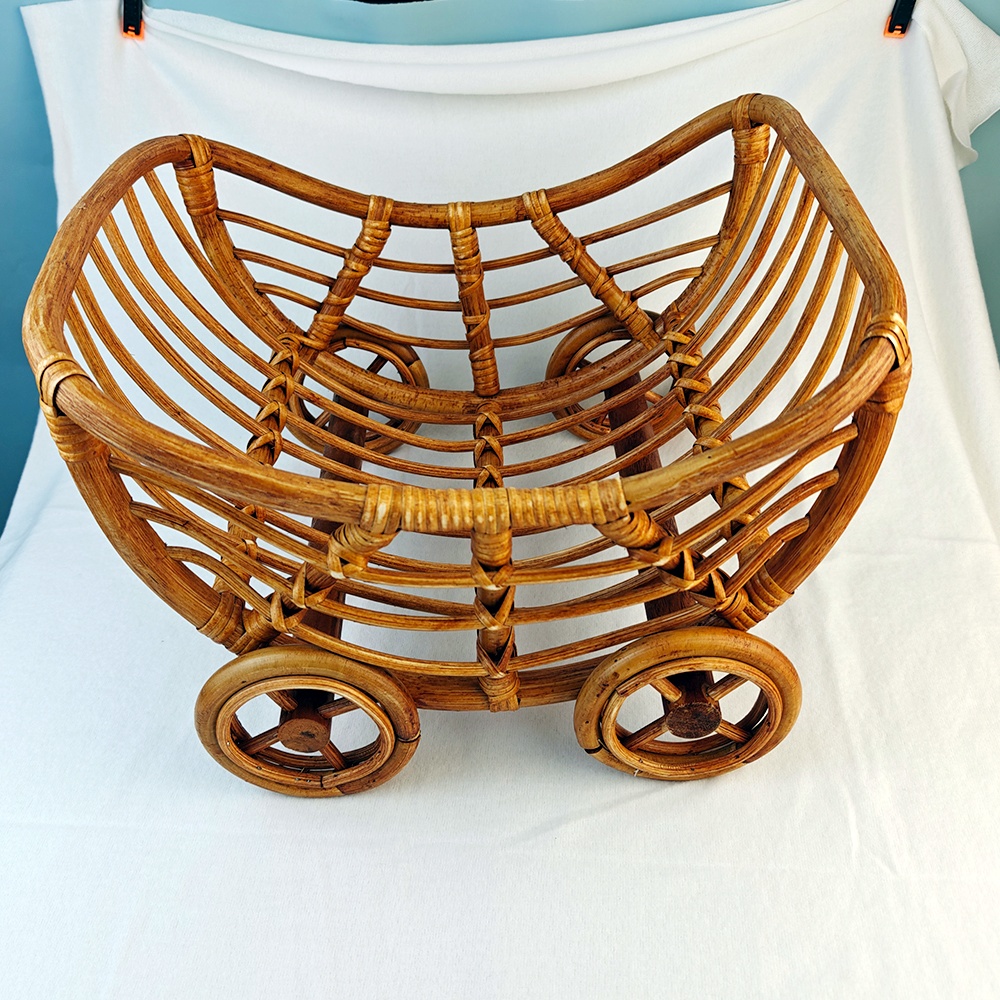 Original Baby Rattan Cart Bask - Baby Nursery Trolley avis et prix