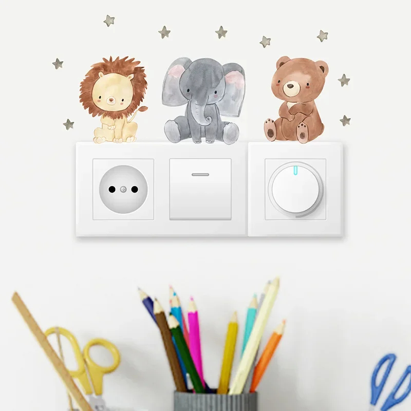 1/2/4/6set Cartoon Animals Wal - Baby Nursery Wall Decals avis et prix