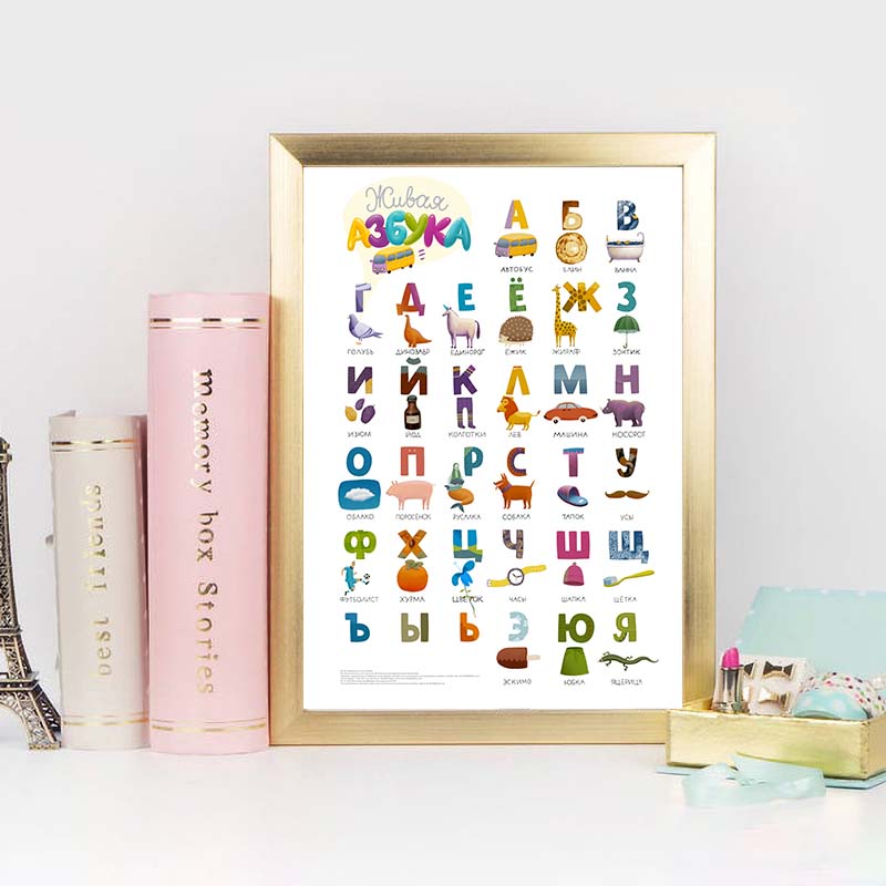 Russian ABC Alphabet Wall Art  - Baby Nursery Mirror avis et prix