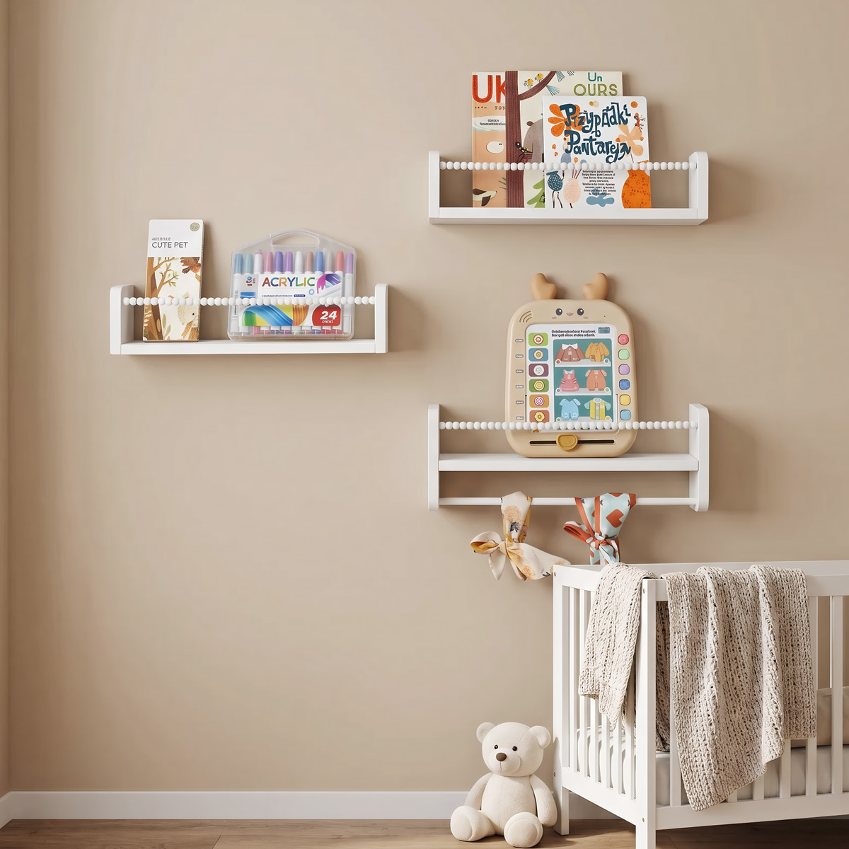 Floating Nursery Book Shelves  - Baby Nursery Floating Shelves avis et prix