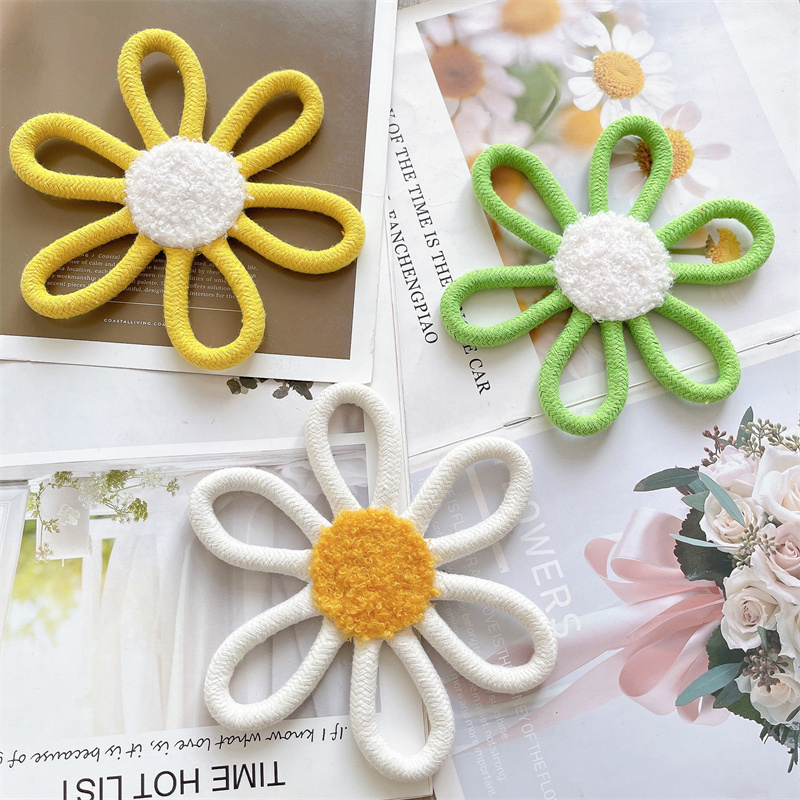 Cotton Rope Woven Daisy Flower - Baby Nursery Fabric avis et prix